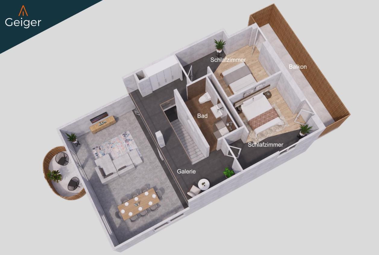 Sunset Club - Loft - 155 M2 Sichtbeton - Zentral Apartman Memmingen Kültér fotó
