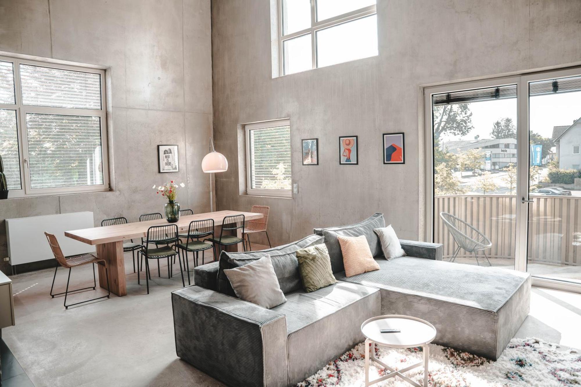 Sunset Club - Loft - 155 M2 Sichtbeton - Zentral Apartman Memmingen Kültér fotó